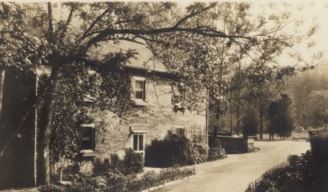 A black and white postcard image of Peirce Mill from the early 20th century.