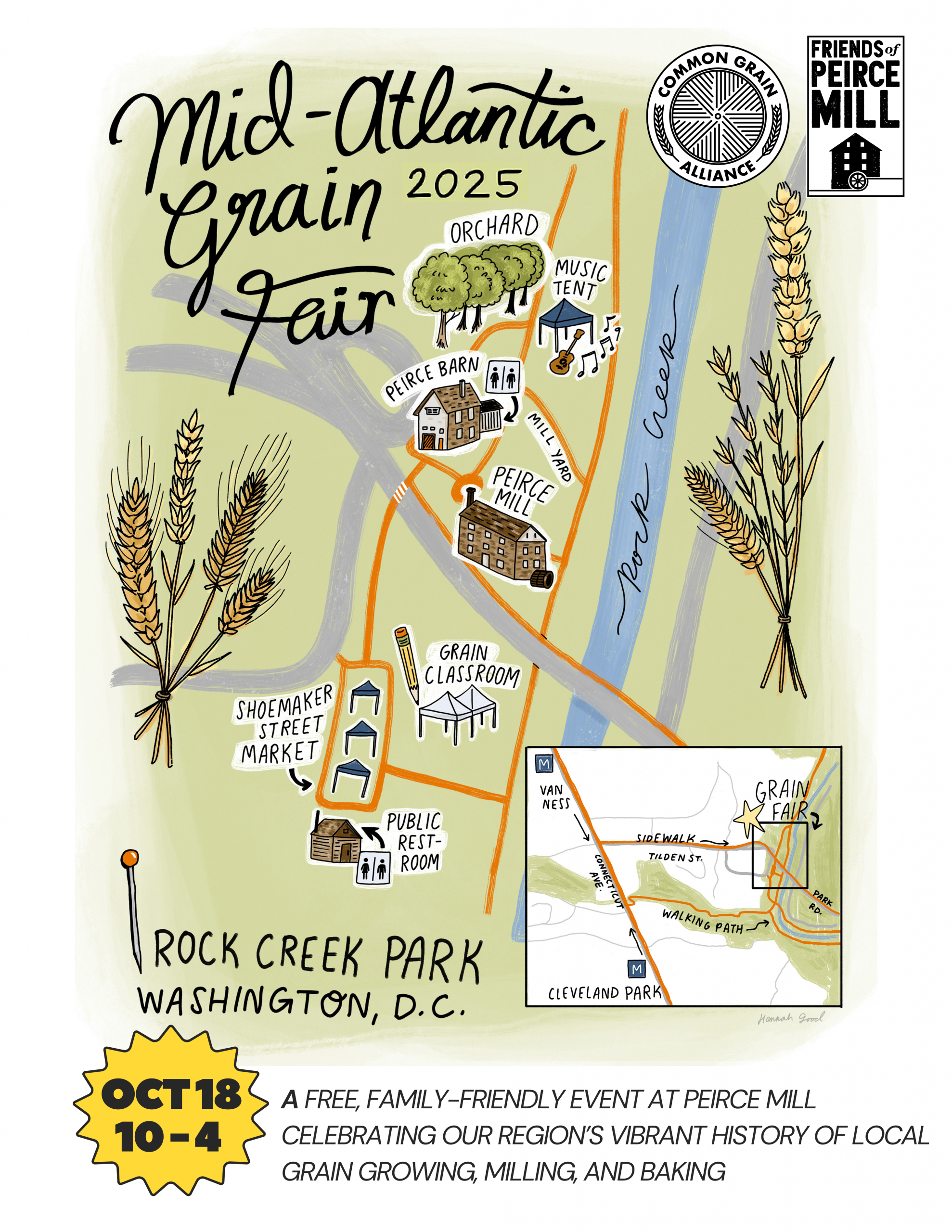 Map of the Mid-Atlantic Grain Fair